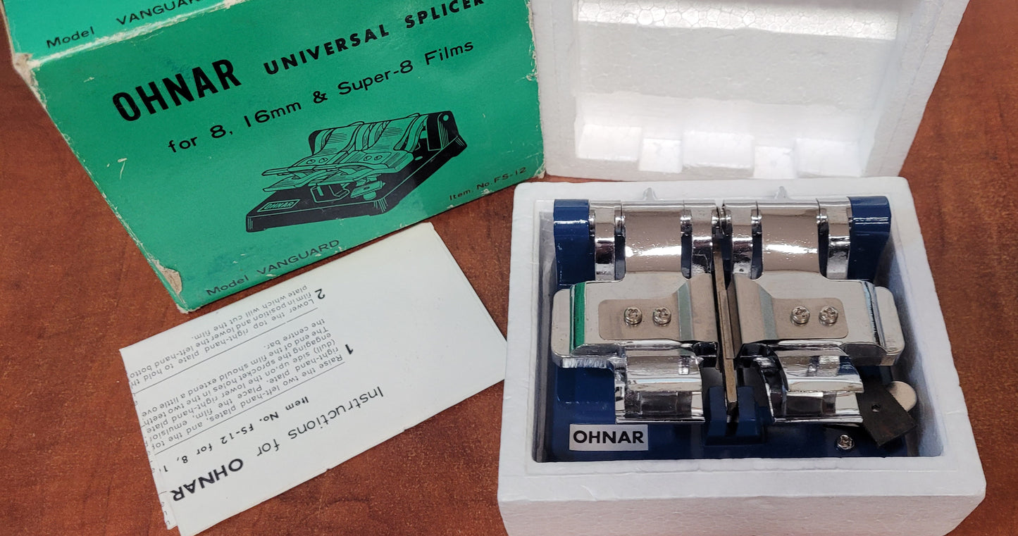 Ohnar Universal Film Splicer Model Vanguard Item FS-12 for 8mm 16mm S8mm