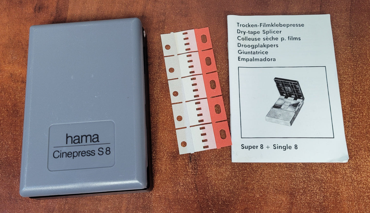 HAMA HA-3781 CINEPRESS Super 8mm DRY FILM Tape Splicer