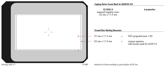 ARRI 2C/35-3 R35 1:85 Groundglass for 35mm Cameras
