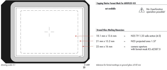 ARRI BL3/BL4 R35 TV Groundglass for 35mm Cameras