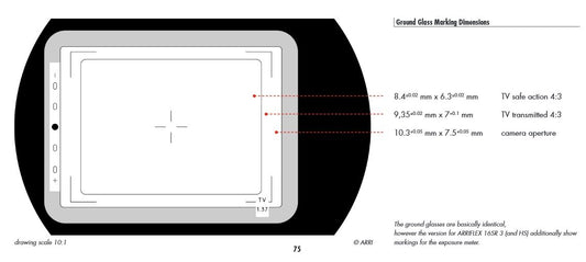 ARRI R16 TV Groundglass for SR or 416 cameras