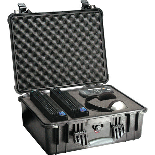 Pelican Case 1600 Black with Pick & Pluck Foam (Black)